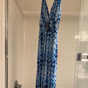 🆕 with tag printed blue maxi dress
